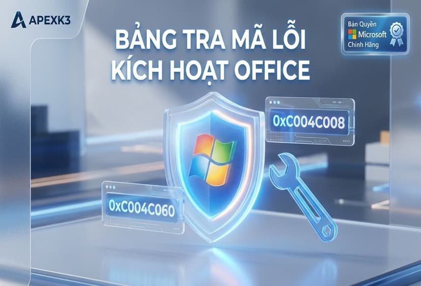Bảng Tra Mã Lỗi Kích Hoạt Office Và Cách Xử Lý Từng Mã