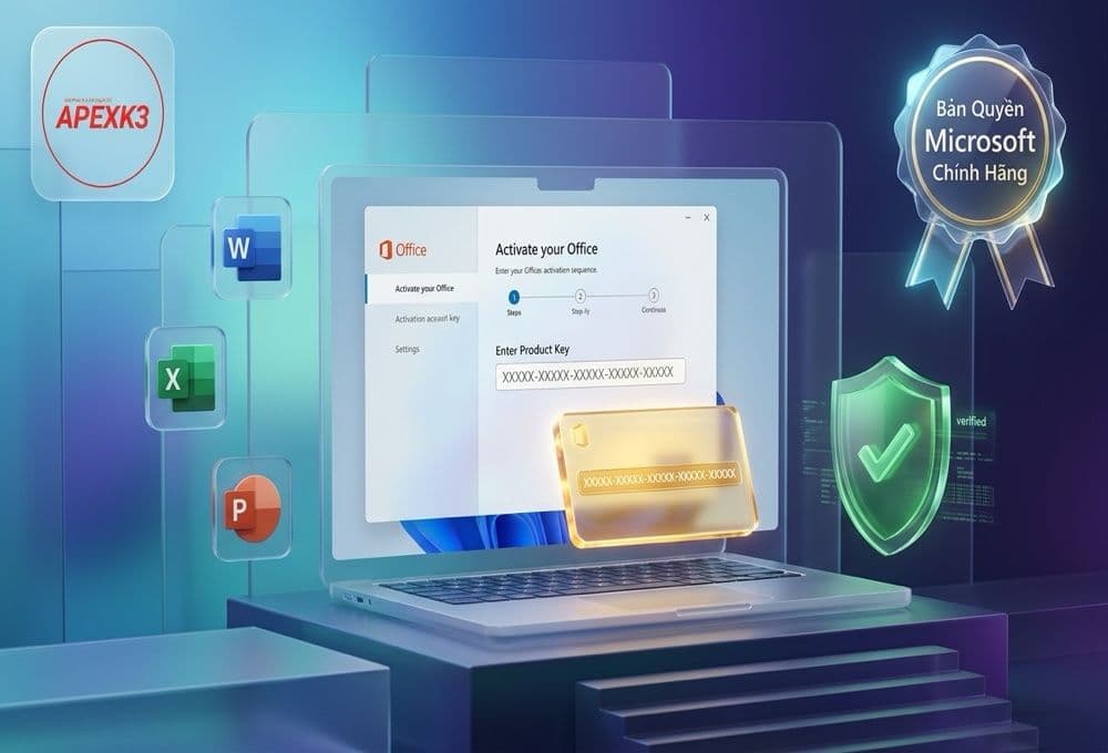 Cách Nhập Key Office 2016, 2019, 2021 Chi Tiết Từng Bước