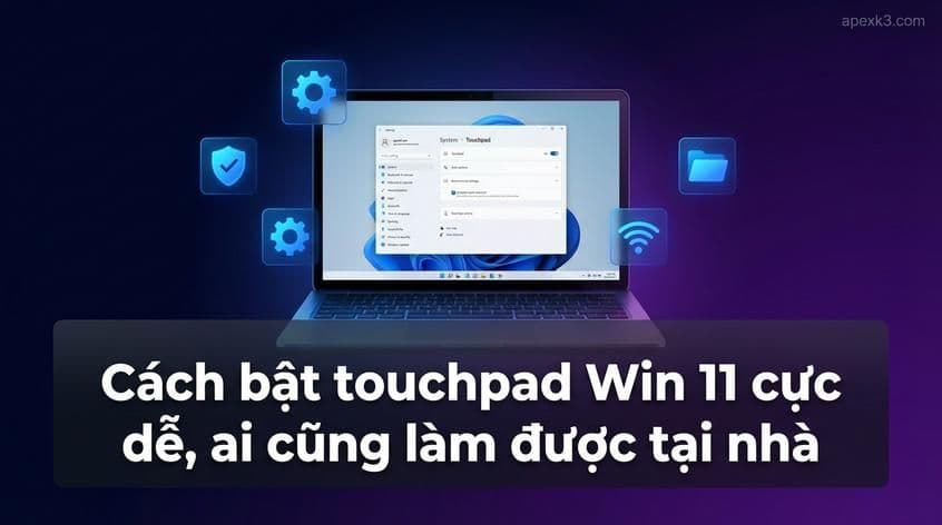 Cách bật touchpad Win 11 cực dễ, ai cũng làm được tại nhà