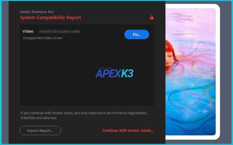 lỗi thường gặp trong Adobe Premiere Pro