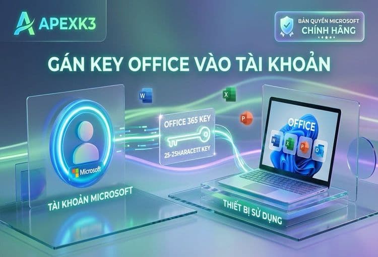 Gán Key Office Vào Tài Khoản Microsoft Và Chuyển Sang Máy Mới