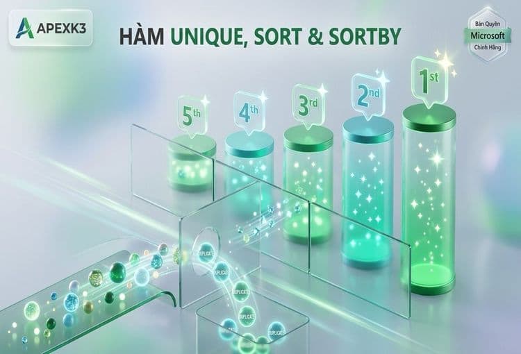 Hàm UNIQUE, SORT Và SORTBY Trong Excel: Lọc Trùng Và Sắp Xếp