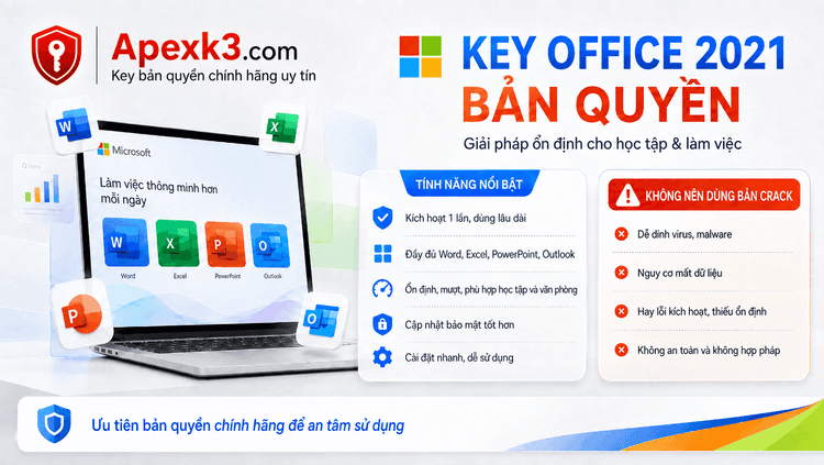 Key office 2021 FREE - Lưu Ý Nhập