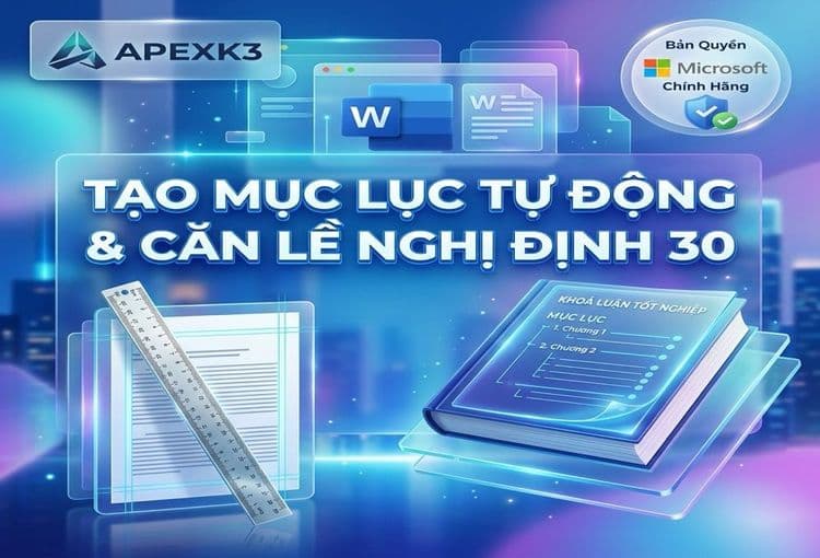 Tạo Mục Lục Tự Động, Bìa Luận Văn Và Căn Lề Nghị Định 30