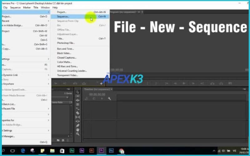 Tạo Sequence Trong Premiere Pro Chuẩn & Nhanh