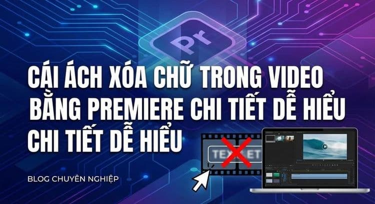 Cách xóa chữ trong video bằng Premiere chi tiết dễ hiểu