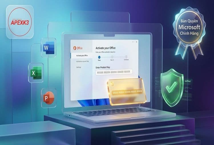 Cách Nhập Key Office 2016, 2019, 2021 Chi Tiết Từng Bước