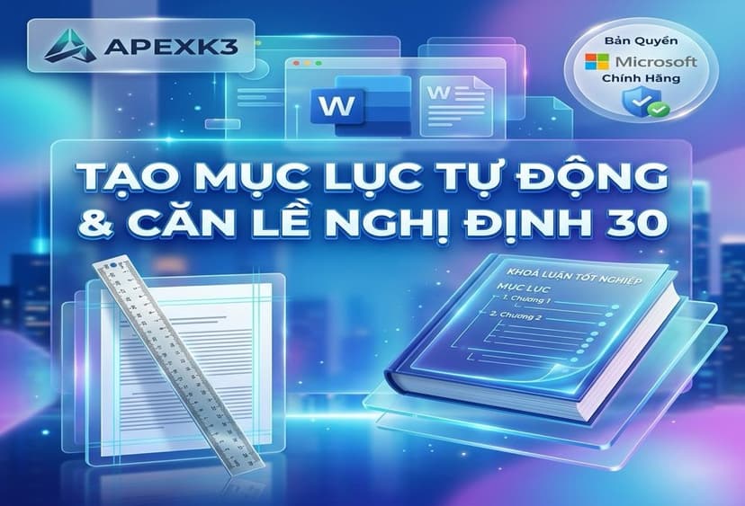 Tạo Mục Lục Tự Động, Bìa Luận Văn Và Căn Lề Nghị Định 30