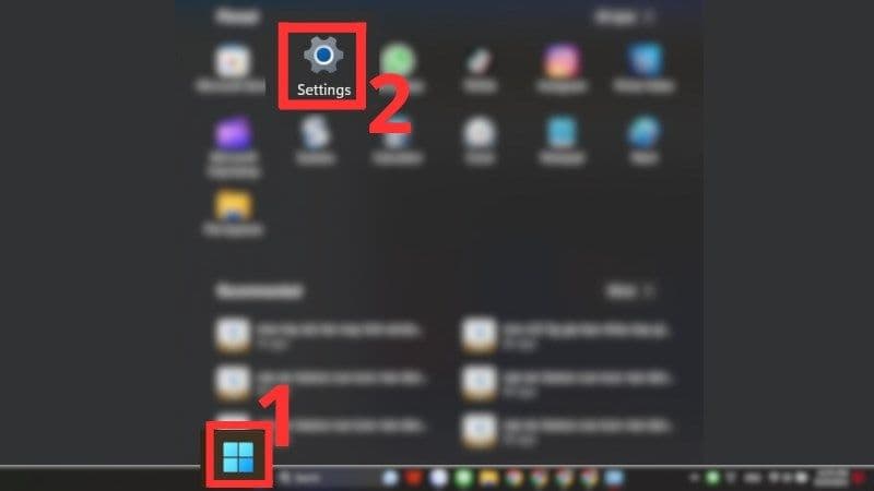 Nhấn Windows + I để mở Settings