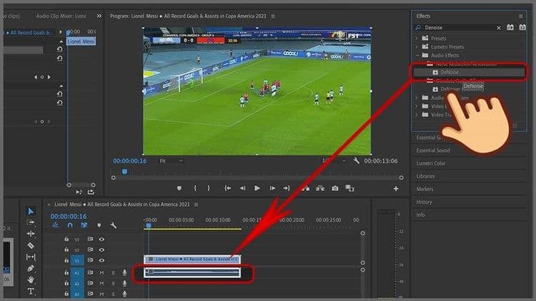 Giảm tiếng vang trong Premiere Khử noise