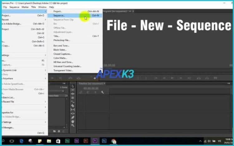 Tạo Sequence Trong Premiere Pro Chuẩn & Nhanh